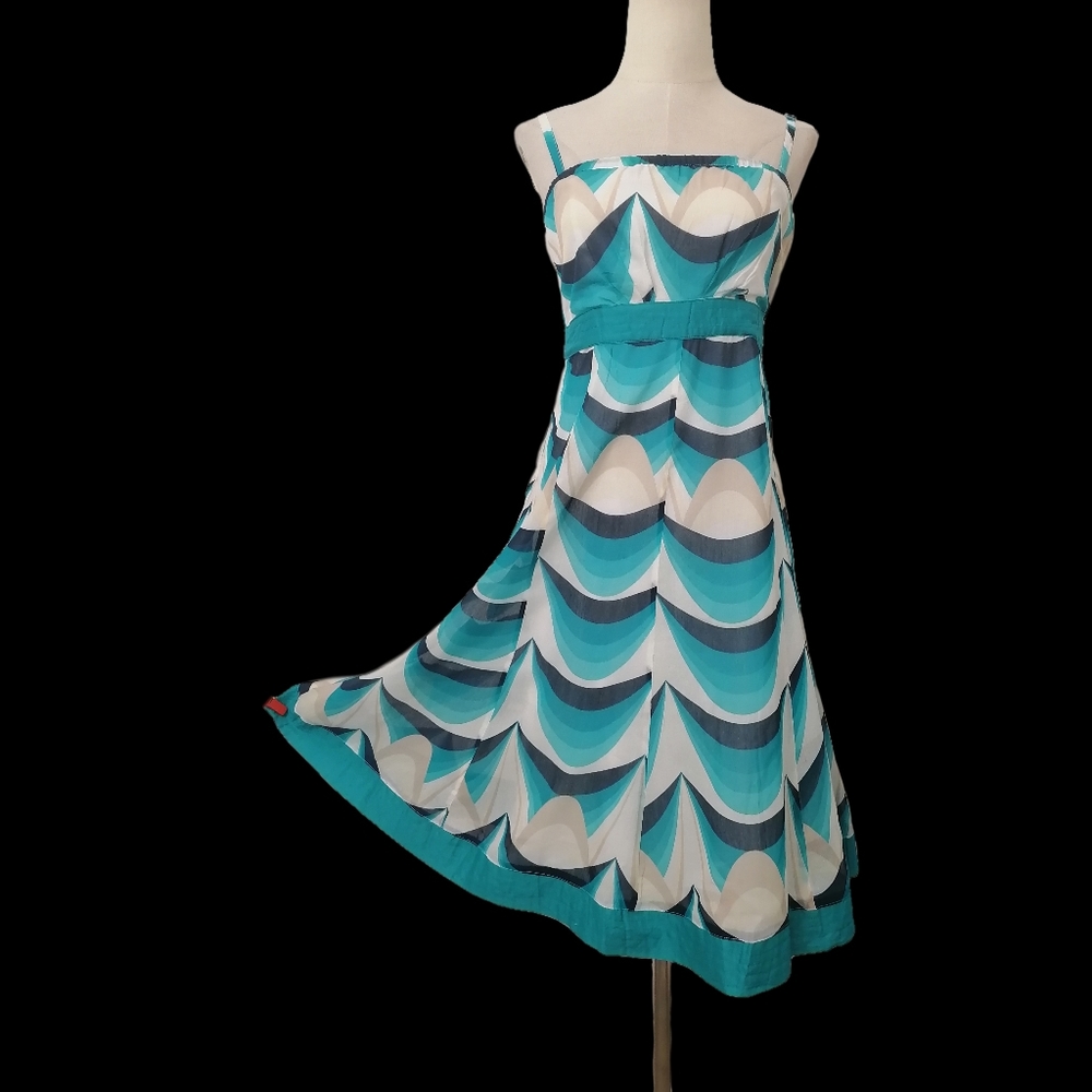 sz: UK12, fits: M, silk and cotton blend slip dress